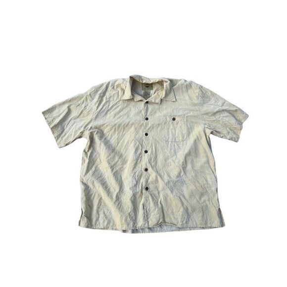 Joe marlin silk button down yellow shirt size XL - Picture 1 of 5